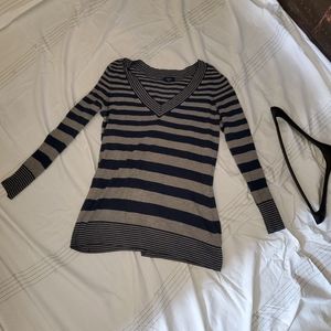 REITMANS V neck striped sweater.